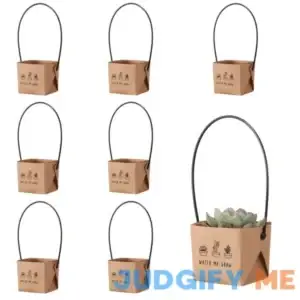 NITHECON 40pcs Watch Me Grow Succulents Wraps [NOT Include Plants and Pots]-[Fits 2 Inch Pots] Gift Bags Decoration Sleeve Succulent Tags for Baby