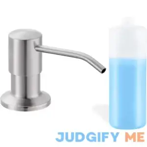 DOILIESE Built in Soap Dispenser for Kitchen Sink Brushed Nickel Stainless Steel Countertop Pump Head