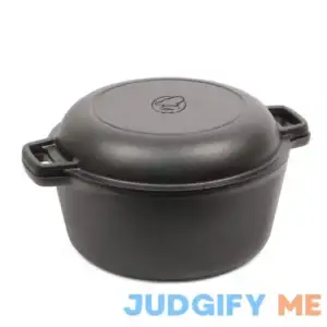 Commercial Chef 5 qt. Cast Iron Dutch Oven with Skillet Lid