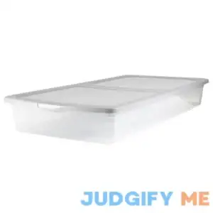 Project Source 17.5-Gallon 70-Quart Clear Underbed Tote with Standard Snap Lid 7234-010-522