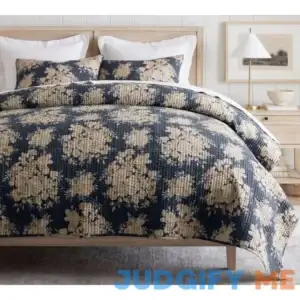 Pottery Barn Juliette Toile Reversible Pick-Stitch Quilt
