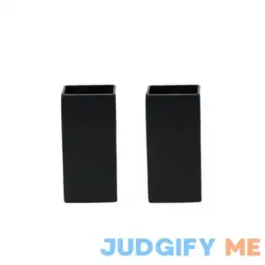 Serene Spaces Living Set of 2 Square Matte Black Ceramic Vase вЂ“ Modern Black Square Vase Adds a Sleek Look to Any Space