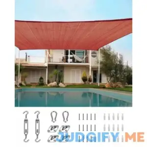 Quictent 185g Hdpe Sun Shade Sail Canopy 98% UV Outdoor Patio Garden with Hardware Kit
