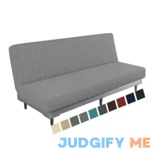 MAXIJIN Newest Jacquard Futon Cover Stretch Armless Futon Sofa Cover Soft Futon Slipcover with Elastic Bottom Thick Sofa Bed Furniture Protector