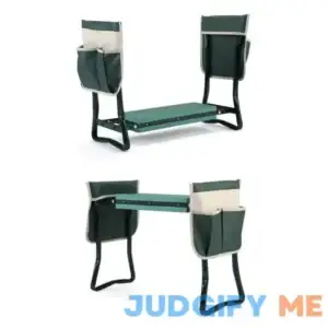 24 in.Garden Kneeler and Seat Folding Outdoor Bench with Tool Bags
