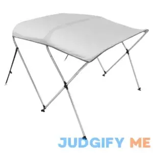 VEVOR 3 Bow Bimini Top Boat Cover 900D Polyester Canopy Aluminum Frame