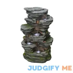 Bond 40.16-in H Resin Rock Waterfall Outdoor Fountain