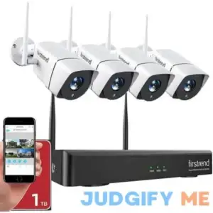2023 Security Camera System Wireless Firstrend 1080p 8CH Wireless Home Security Systems with 4pcs 2MP Full HD Cameras