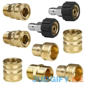 Wojet Pressure Washer Adapter Set Quick Disconnect Kit M22 Swivel to 3/8'' Quick Connect
