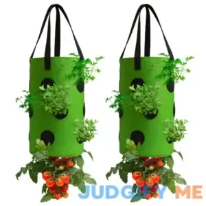 2 Pack Green Upside Down Tomato & Herb Planter