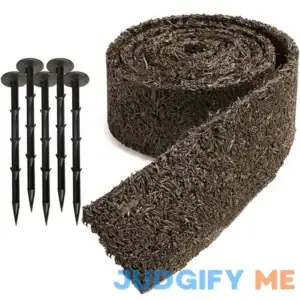 Zyppio Black Rubber Mulch Border for Landscaping Roll