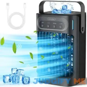 Portable Air Conditioners Cooling Fan Upgraded Evaporative Mini Air Conditioner Portable with 3 Cool Mist & Speeds