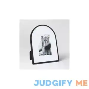 Threshold "9""x12"" Matted to 5""x7"" Aluminum Arch Table Frame Black