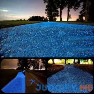 chic style 9.7Lbs 2000Pcs Glow in The Dark Stones Garden Pebbles Rocks Indoor Outdoor Decor Luminous Stone for Walkways Driveway Yard Grass Fish