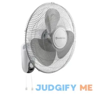 Comfort Zone 16 inch 3-Speed Oscillating Wall-Mount Fan