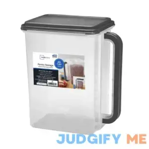 Mainstays Bulk Canister Holds 46 Cups Dark Gray Lid and Handle