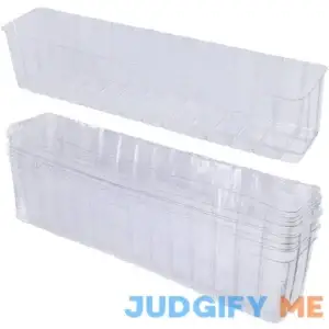 10 Pcs Plastic Planter Liners Clear Rectangular Plastic Liners for Flower Box Planter Window Box Planter 16.2" L x 3" W x 3.5" H for Indoor Outdoor
