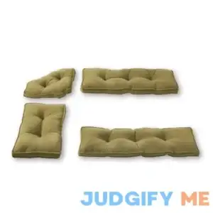 Indoor 4-Piece Nook Seat Cushion Set Andover Mills Fabric: Moss