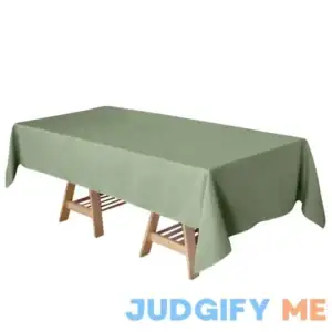 60"x102" Dusty Sage Green Seamless Polyester Rectangular Tablecloth | By Tableclothsfactory