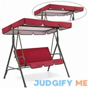 Garden Outdoor 3-Person Metal Porch Swing Chair Bench w/ Canopy