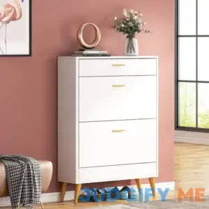 16 Pair Shoe Storage Cabinet Everly Quinn Finish