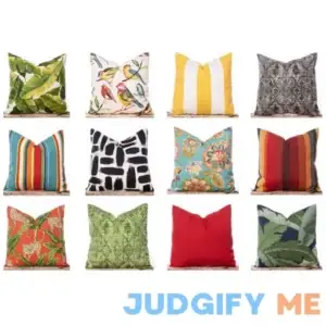 Outdoor throw pillows
