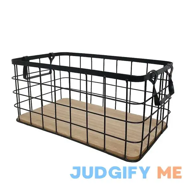 Sonoma Goods For Life Wire & Wood Storage Bin Sonoma Goods For Life Wire & Wood Storage Bin