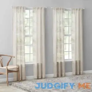 Mainstays Modern Rod Pocket Sheer Curtain Set