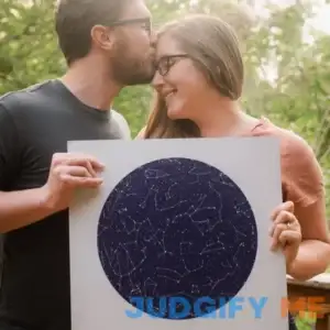 Original Christmas gift idea for him and her Night Sky Star Map from The Star Poster
