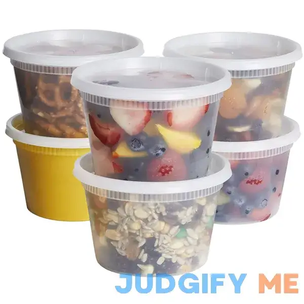 Comfy Package Plastic Deli Food Storage Containers with Airtight Lids Comfy Package Plastic Deli Food Storage Containers with Airtight Lids
