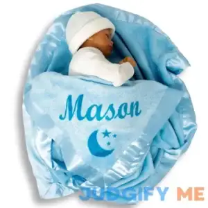 Custom Catch Personalized Baby Blanket for Boys - Blue