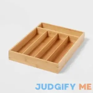 Brightroom Bamboo 5 Compartment Flatware Drawer Organizer Brown