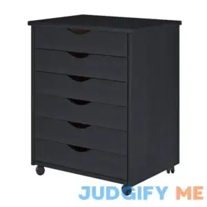 Adeptus Solid Wood 6 Drawer Roll Cart