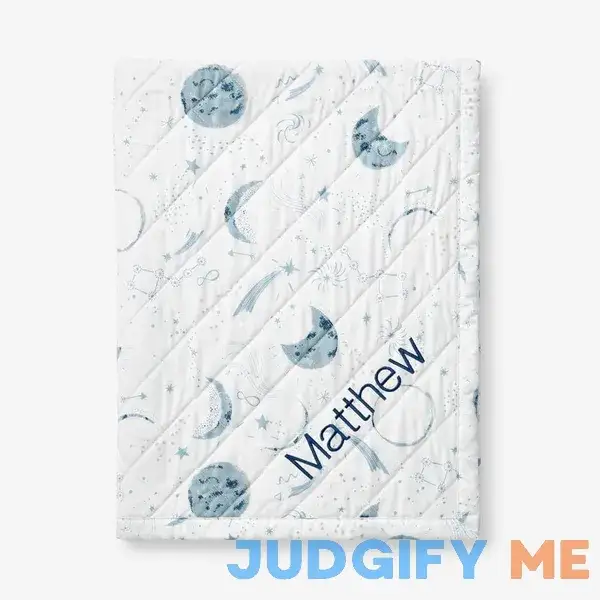 The Company Store Company Kids Ditsy Quilted/Sherpa Organic Cotton Percale Stroller Blanket The Company Store Company Kids Ditsy Quilted/Sherpa Organic Cotton Percale Stroller Blanket