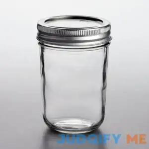 Choice 32 oz. Quart Wide Mouth Glass Canning / Mason Jar with Silver Metal Lid and Band - 12/Pack