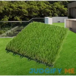 12.6 in. x 12.6 in. Realistic Artificial Grass Turf Panels Interlocking Flooring Tiles
