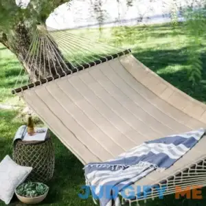 Coral Coast Taupe Brown Quilted Double Hammock Product Assembled Size 13 ft L x 4.5 ft W