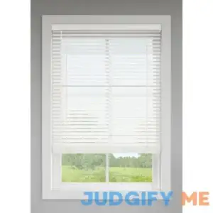 LEVOLOR Trim+Go 2-in Slat Width Cordless White Faux Wood Room Darkening Full-view Standard Horizontal Blinds