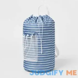 Brightroom Backpack Laundry Bag Textured Striped