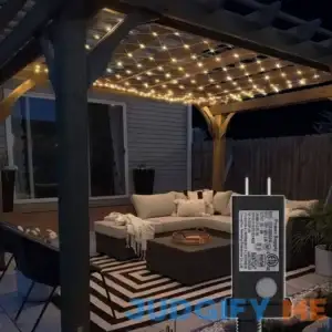 Eueasy 10ftГ—10ft Net Lights Outdoor Gazebo Fairy Mesh Lights 270 LED 8 Lighting Modes