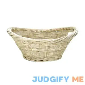 Organizing Essentials 15" x 7" Oval Heavy Rim Willow Basket