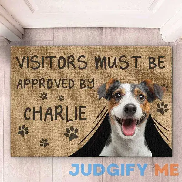 Custom Photo Visitors Must Be Approved By This Dog - Dog & Cat Personalized Custom Home Decor Doormat Custom Photo Visitors Must Be Approved By This Dog - Dog & Cat Personalized Custom Home Decor Doormat