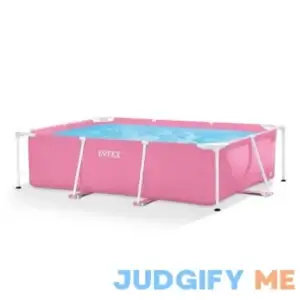 Intex 28266EH 7 Foot x 4 Foot x 24 Inch Rectangular Metal Frame Above Ground Outdoor Backyard Swimming Pool