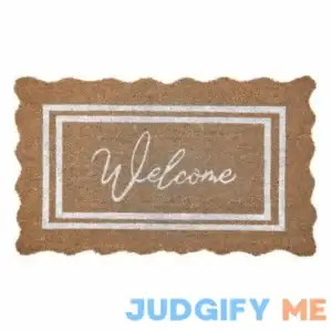 My Texas House Welcome Natural Scalloped Edge and Border Outdoor Coir Doormat