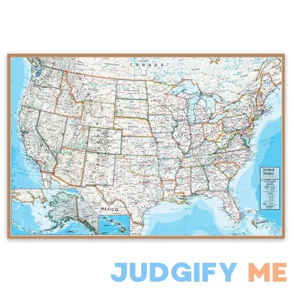 Waypoint Geographic Contemporary USA 24" x 36" Laminated Wall Map Waypoint Geographic Contemporary USA 24" x 36" Laminated Wall Map