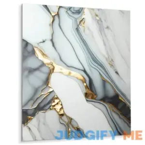Abstract Geode Gold And White Marble V Marble Abstract Metal Wall DГ©cor Mercer41