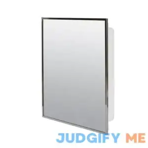 Project Source 16.13-in x 20.13-in Surface/Recessed Stainless Steel Mirrored Rectangle Medicine Cabinet X4311MV