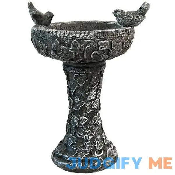 Solid Rock Stoneworks """Eye on Sparrow"" Bird Bath Solid Rock Stoneworks """Eye on Sparrow"" Bird Bath