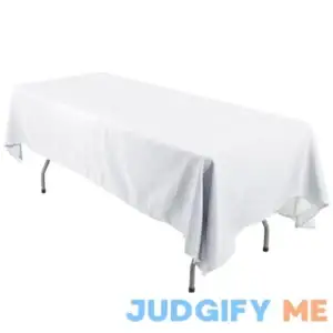 60"x126" White Seamless Polyester Rectangular Tablecloth | By Tableclothsfactory
