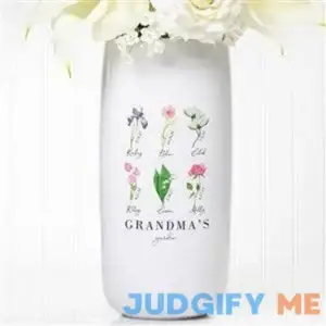 Family Birth Month Flower Personalized Ceramic Vase